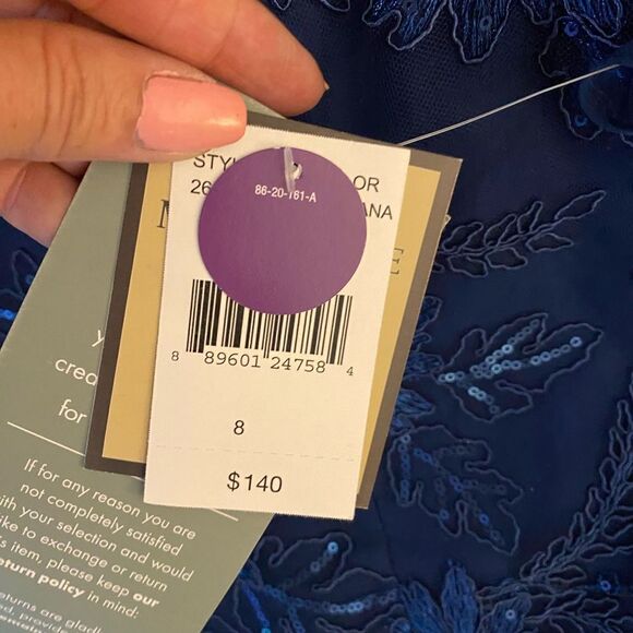 Maya Brooke Tiered Gown Sz 8 NWT - Picture 7 of 8